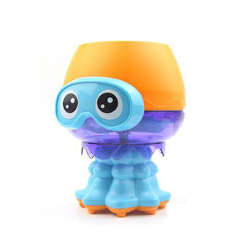 jellyfish baby bath toy rotating water spray baby shower toy