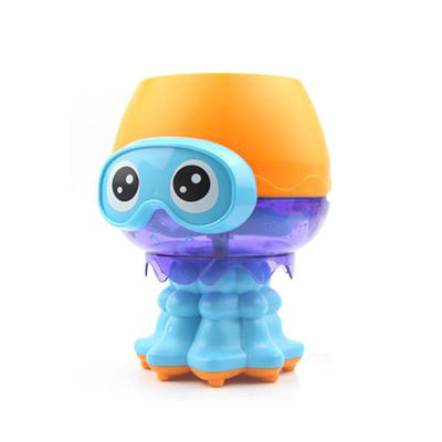 jellyfish baby bath toy rotating water spray baby shower toy