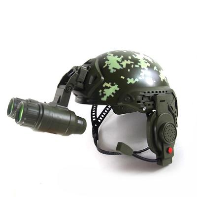 kids outdoor adventure kit hobbies military soldier toys helmet electrical plastic camouflage with binoculars and mic